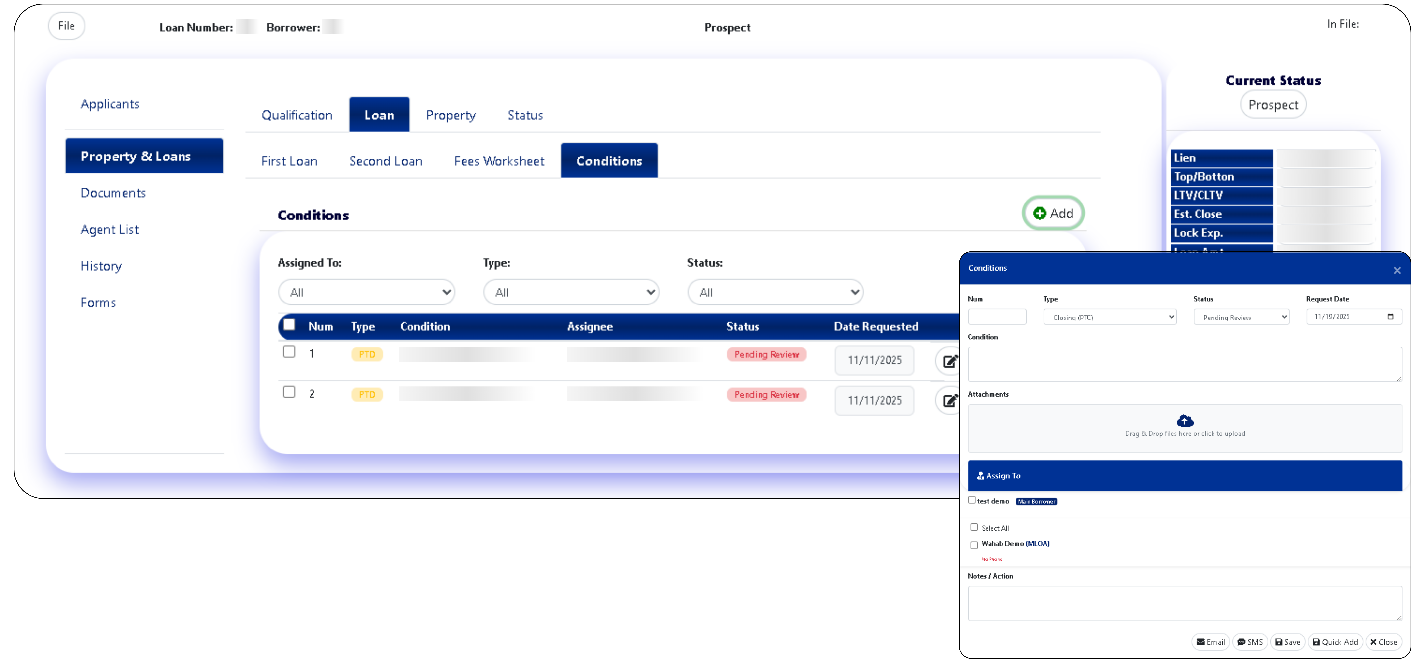 Conditions tracking overview