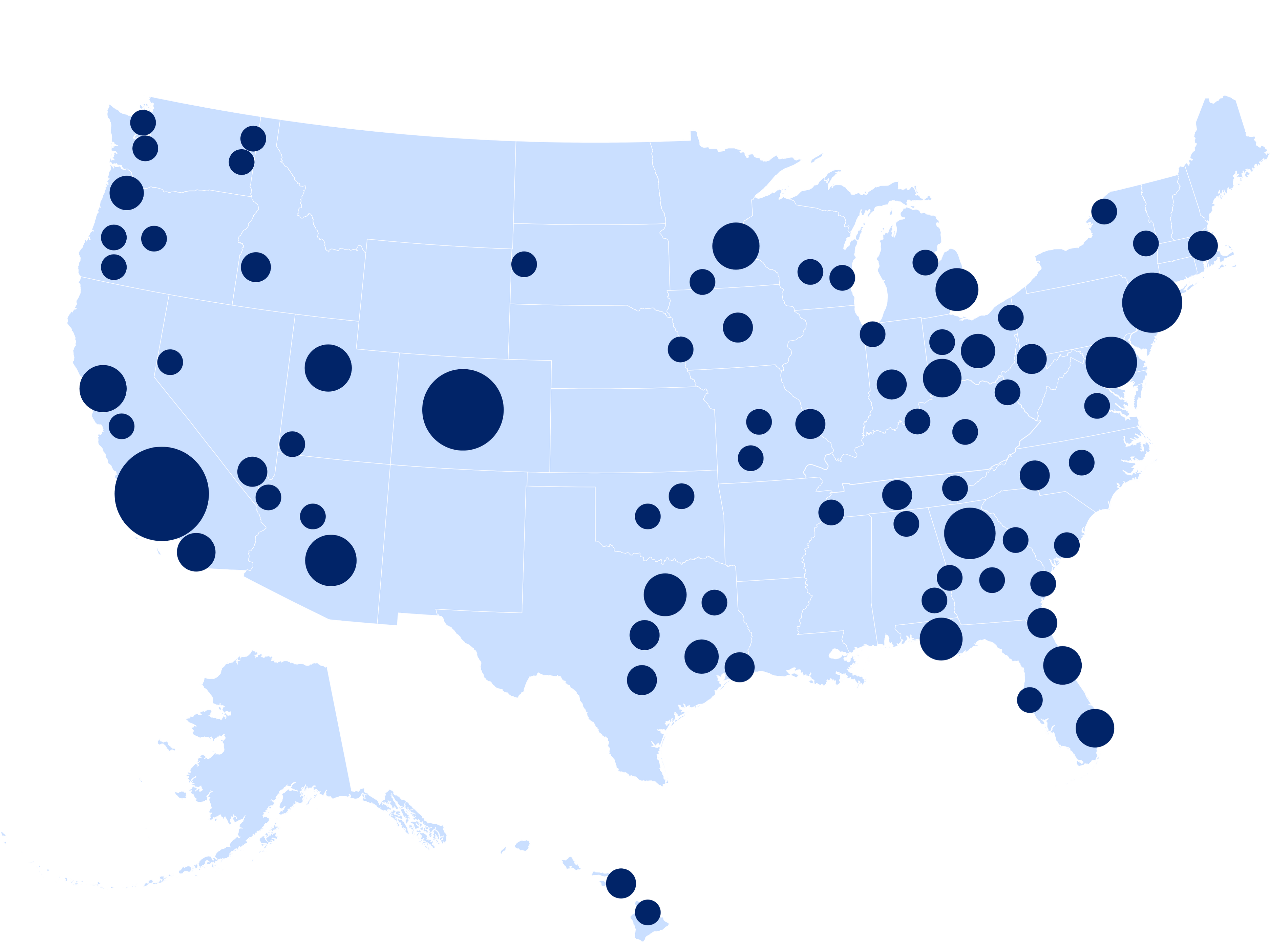 United States Map of Lenders